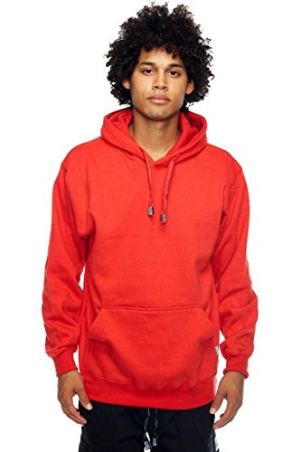 Pro Club Men's Heavyweight Pullover Hoodie (13oz), 2X-Large, Red