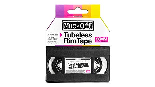 Muc-Off Tubeless Rim Tape, 28mm - Adhesive Bike Tire Liner, Tubeless Tape for MTB/Road/Gravel Bikes - Tubeless Kit including 10m Roll of Bike Tape