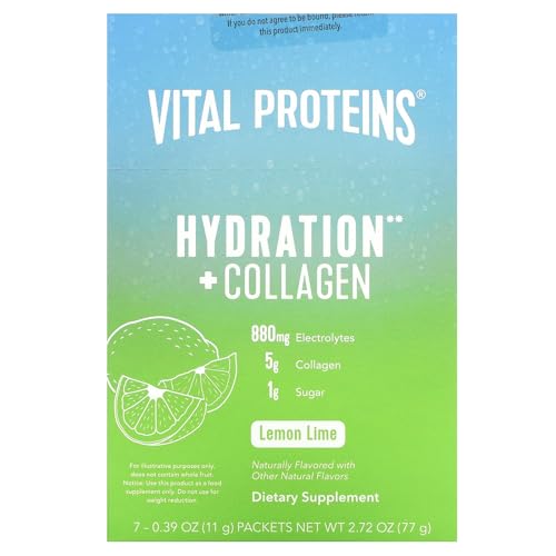 Vital Proteins Lemon Lime Hydration Collagen 7ct Box, 39 OZ