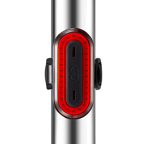 Gemini Juno 100 USB Rechargeable Rear Bike Light, Road Bicycle LED Tail Light, 6 Light Modes, Rotational 90 Degree Seatpost and Clip Mount, 1-Year Warranty