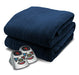 Biddeford Blankets Micro Plush Electric Heated Blanket with Digital Controller, Queen, Navy Blue