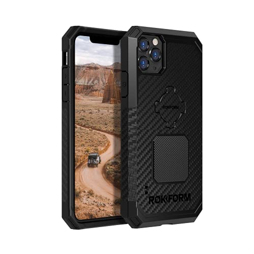 Rokform - Magnetic iPhone 11 Pro Max Case with Twist Lock Mount, Military Grade Rugged Mobile Phone Holder Series (Black)