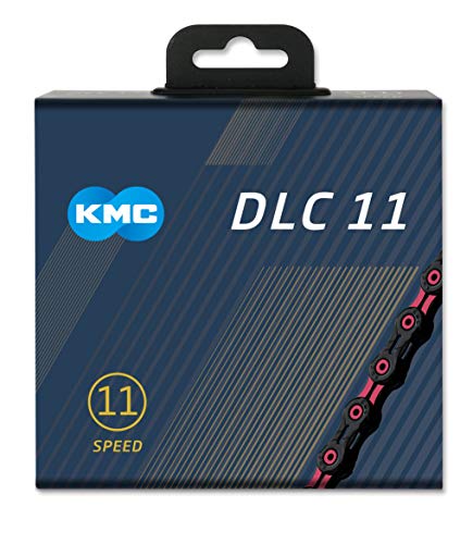 KMC Unisex's DLC 11 Chain, Black/Pink, 1/2” x 11/128”