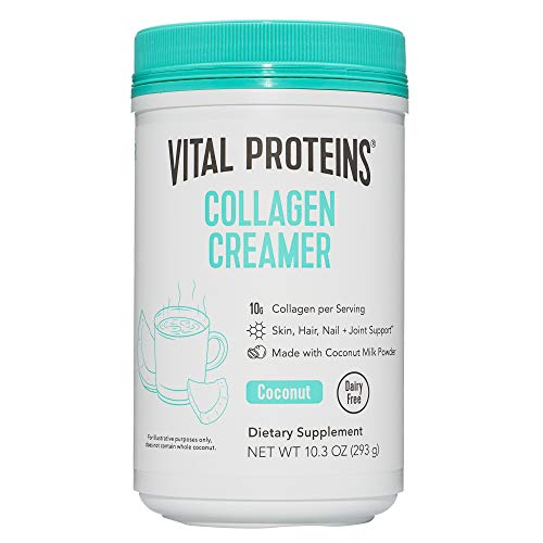 Vital Proteins Collagen Coffee Creamer, Non Dairy & Low Sugar Powder with Collagen Peptides Supplement - Supporting Healthy Hair, Skin, Nails with Energy-Boosting MCTs - Coconut 10.3oz