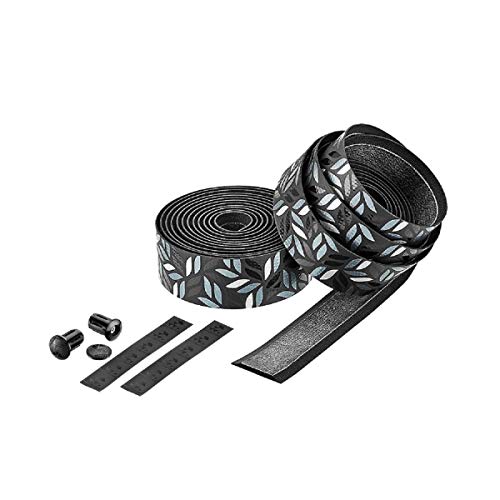 Ciclovation Leather Touch Handlebar Tape, Rainforest Soil with Black Plugs - 3620.22601