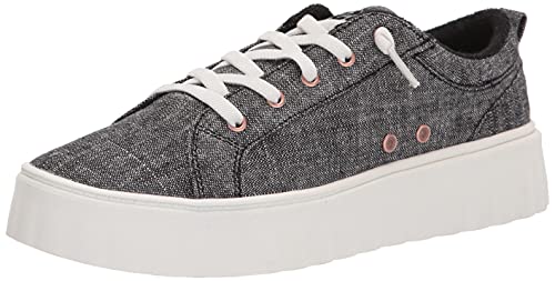 Roxy womens Sheilahh Slip on Platfrom Shoe Sneaker, Black/White 213, 8.5 US