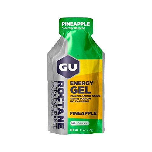 GU Energy Roctane Ultra Endurance Energy Gel, 24-Count, Quick On-The-Go Fuel, Fast Acting Sports Nutrition for Running and Cycling, Pineapple