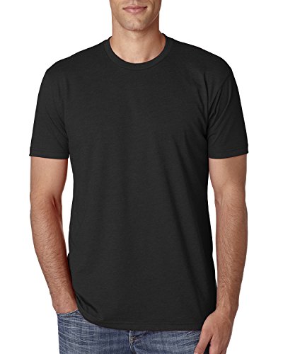 Next Level Mens Premium Fitted CVC Crew Tee (N6210) Black l