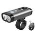 RAVEMEN PR1600 Bike Light, 1600 Lumens Bicycle Front Light for Night Riding Road Mountain Cycling, 6000mAh IPX8 Waterproof Headlight with Wireless Remote Control, Anti-Glare Beam, 110g