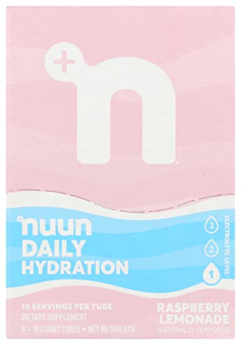 NUUN Raspberry Lemonade Daily Hydration 8 Count Box, 10 CT