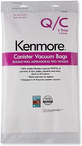 Sears Genuine 6-Pack Кеnmоrе Canister Vacuum Bags 53292 Type Q - C HEPA for Canister Vacuums Cleaner