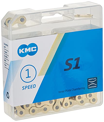 KMCA0 Z410 112 Gold Bicycle Chain (1-Speed, 1/2 x 1/8-Inch, 112L, Ti-N Gold)