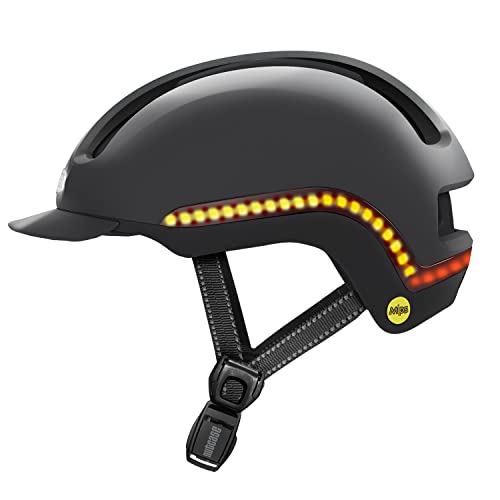 Nutcase, VIO, Bike Helmet with LED Lights and MIPS Protection for Road Cycling and Commuting, Kit Matte MIPS Light, S/M: 55cm-59cm