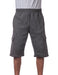 Pro Club Men's Fleece Cargo Short, Charcoal, 2X-Large