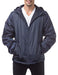 Pro Club Men's Fleece Lined Windbreaker Jacket, Large, Navy