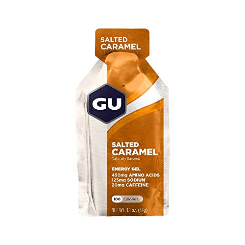 GU Energy Original Sports Nutrition Energy Gel, 24-Count, Salted Caramel