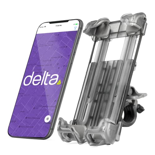 Hefty Bike Phone Mount by Delta - Premium Universal Bicycle Smartphone Holder Adjusts to Any Handlebar & Fits Any Phone or iPhones - Easily Accessible On The Go - Hands-Free Access