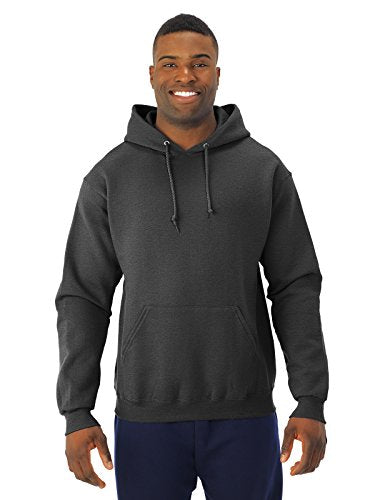 Jerzees 8 oz. NuBlend 50/50 Pullover Hood, Black Heather - X-Large