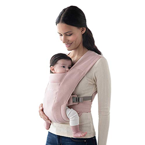 Ergobaby Embrace Cozy Newborn Essentials Baby Carrier Wrap (7-25 Pounds), Ponte Knit, Blush Pink