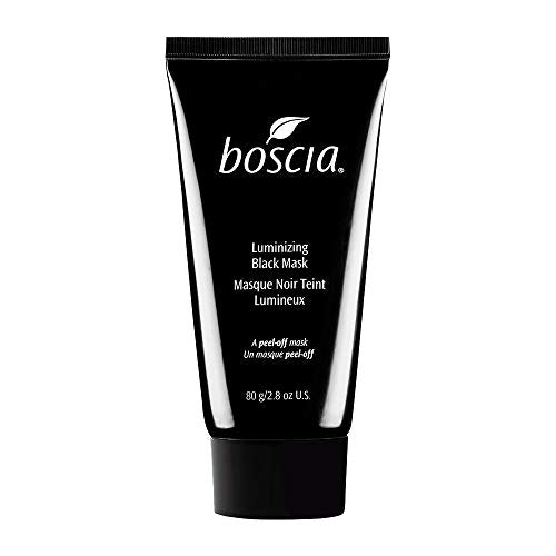 Boscia Luminizing Charcoal Mask - Vegan, Cruelty-Free, Natural Skin Care - Peel-Off Face Mask with Activated Black Charcoal - Blackhead Remover & Pore Cleaner - For All Skin Types - 2.8 oz