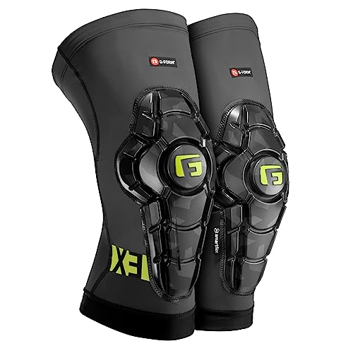 G-Form Pro-X3 Mountain Bike Knee Guards - Knee Pads for Men & Women - Camo/Titanium, Adult Large