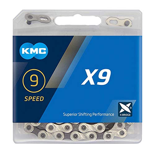 KMC Unisex's X9 Chain, Silver/Grey, 114 Link