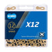 KMC X12 12 Speed Chain, Ti-N Gold/Black, 126 Link