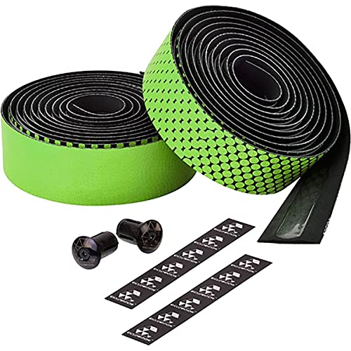 Ciclovation Leather Touch Fusion Dot Handlebar Tape Neon Green, One Size