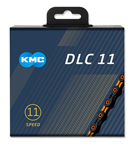 KMC Unisex's DLC 11 Chain, Black/Orange, 1/2” x 11/128”