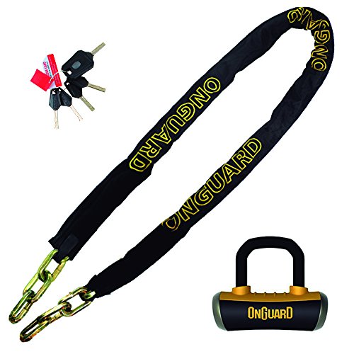 OnGuard 8019L Mastiff 6' x 3/8" Quad Chain Lock, Black