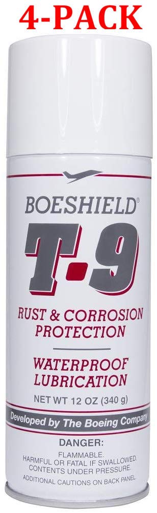 T-9 Rust & Corrosion Protection/Inhibitor and Waterproof Lubrication, 12 oz. (True (4-Pack))