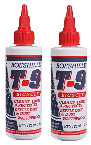 Boeshield T-9 Bicycle Chain Waterproof Lubricant and Rust Protection, 4 oz Liquid (1, Тwo Рack)