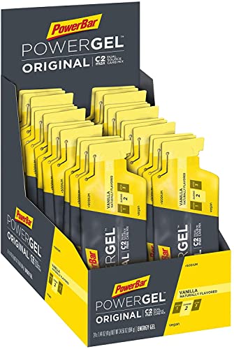 PowerBar PowerGel Original | 41g Pouch x 24 Gels | Endurance Energy C2MAX for Exercise, Vanilla