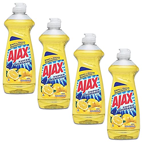 Ajax Super Degreaser Dish Liquid, Lemon, 12.6 Fluid Ounce (Pack of 4)