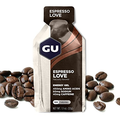 GU Energy Original Sports Nutrition Energy Gel, 24-Count, Espresso Love