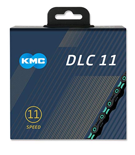 KMC Unisex's DLC 11 Chain, Black/Celeste, 1/2” x 11/128”