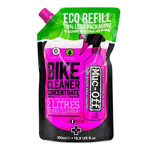 Muc Off Bike Cleaner Concentrate, 500 Milliliters - Fast-Action, Biodegradable Nano Gel Refill - Mixes with Water to Make Up to 2 liters of Bike Wash