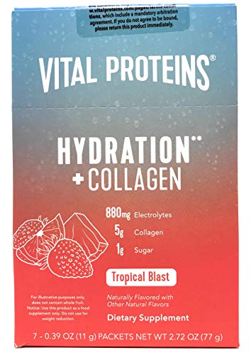 Vital Proteins Tropical Blast Hydration Collagen 7ct Box, 0.39 OZ