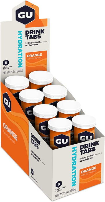 GU Energy Hydration Electrolyte Drink Tablets, Enhanced Endurance Sports Drink for Running, Cycling, Triathlon, 8-Count (96 Servings), Orange