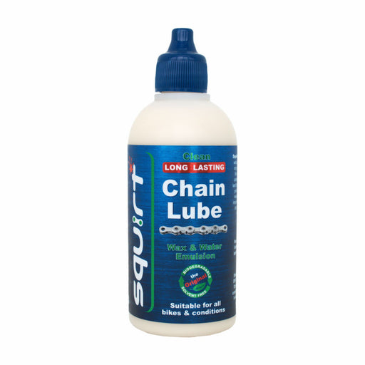 Squirt Chain Lube for Bikes – Long-Lasting Lube for All Bike Chains – All-Weather Dry Chain Lube – Bike Lubricant to Reduce Noise & Chainsuck – Bike Tools & Maintenance Aid (1 Pack, 120 ml)