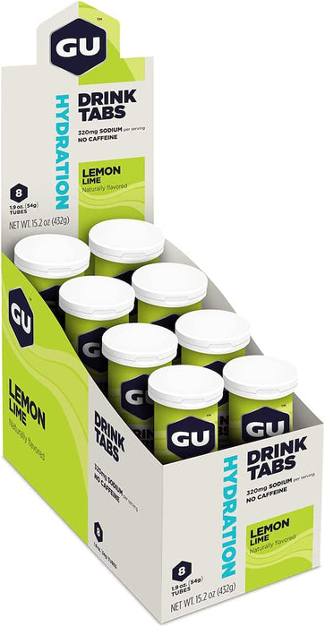 GU Energy Hydration Electrolyte Drink Tablets, 8-Count(96 Servings), Lemon Lime