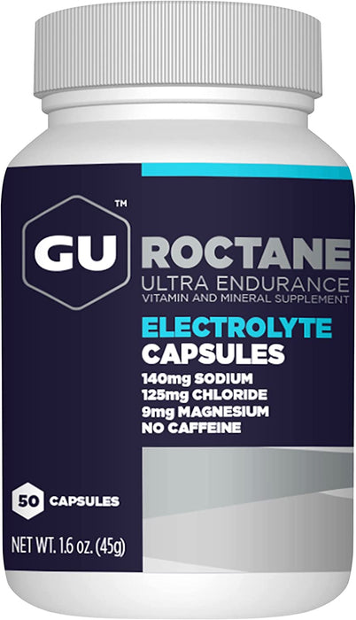 GU Energy Roctane Ultra Endurance Electrolyte Capsules, 50-Count Bottle