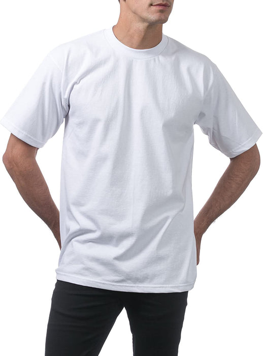 Pro Club Men's Heavyweight Cotton Short Sleeve Crew Neck T-Shirt | Pack of 6