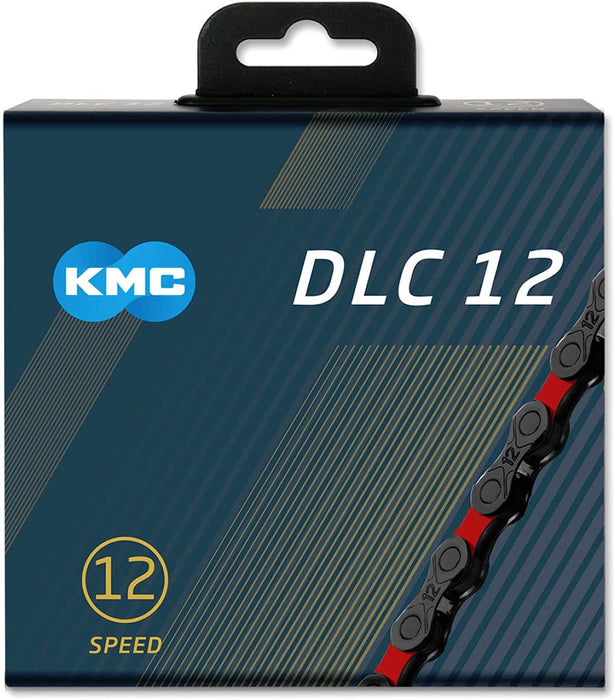 KMC Black/Red DLC 12 Chain, 1/2” x 11/128”