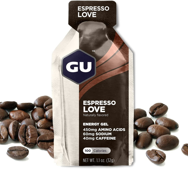 GU Energy Original Sports Nutrition Energy Gel, 24-Count, Espresso Love