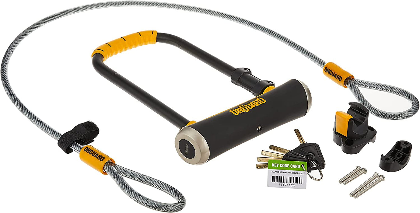 OnGuard Pitbull DT U-Lock w/ 4' cinch loop cable