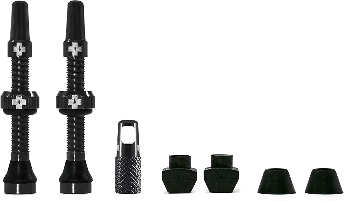 Muc Off 1051 Tubeless Presta Valves, 44mm - Premium No Leak Bicycle Valves with Integrated Valve Core Removal Tool