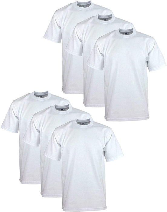 Pro Club Men's Heavyweight Cotton Short Sleeve Crew Neck T-Shirt | Pack of 6