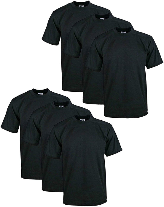 Pro Club Men's Heavyweight Cotton Short Sleeve Crew Neck T-Shirt | Pack of 6