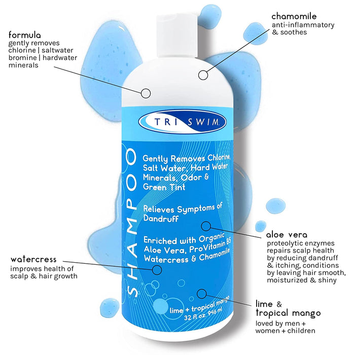 Triswim Chlorine Removal Swimmers Shampoo | 32 FL OZ